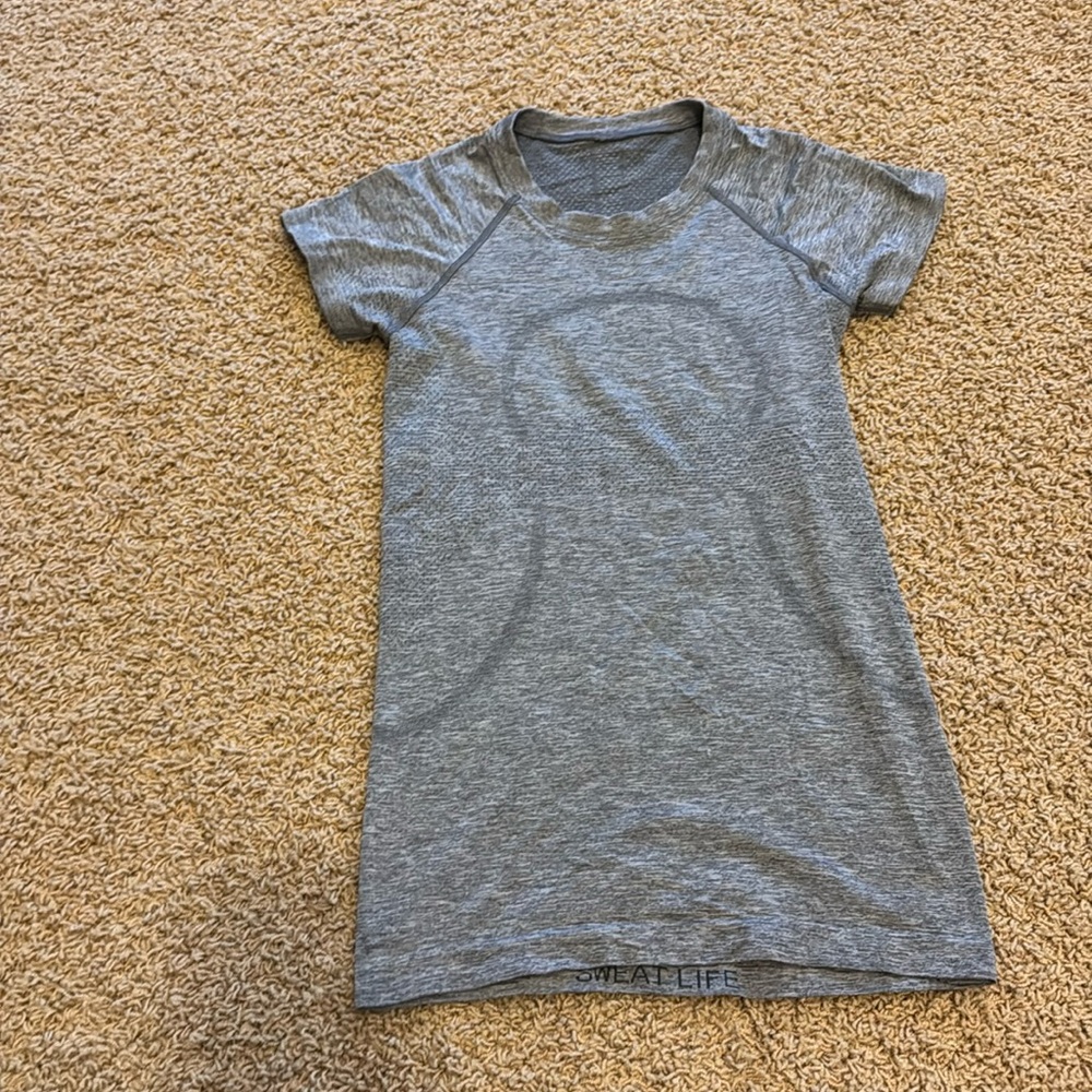 Grey lululemon swiftly tech shirt